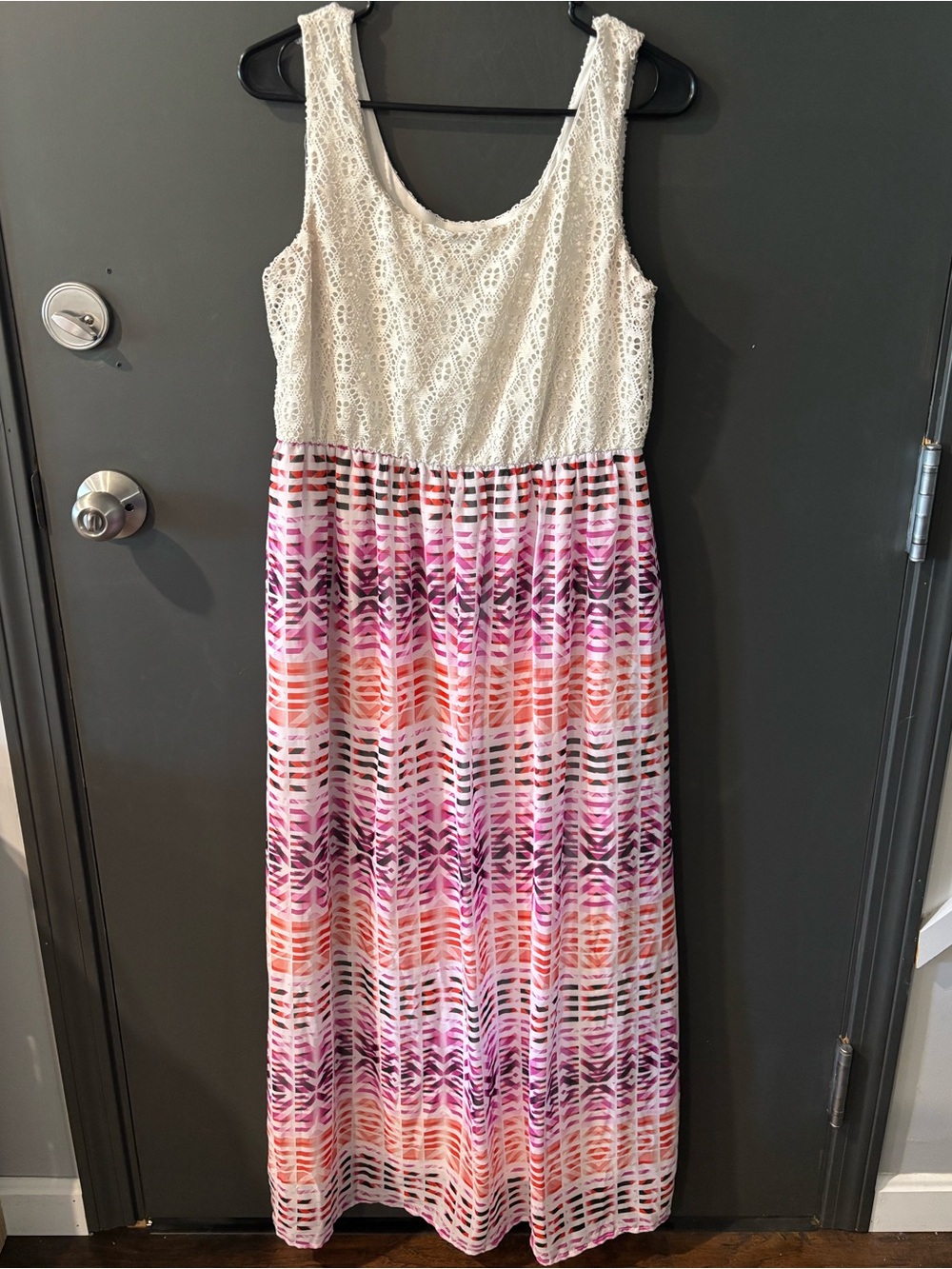 Lily Rose Crochet Top Long Maxi Dress
